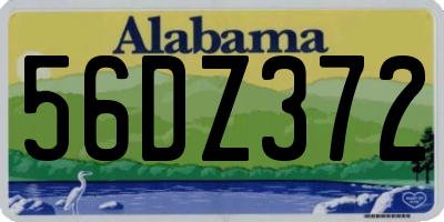 AL license plate 56DZ372