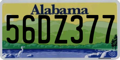 AL license plate 56DZ377