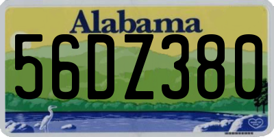 AL license plate 56DZ380