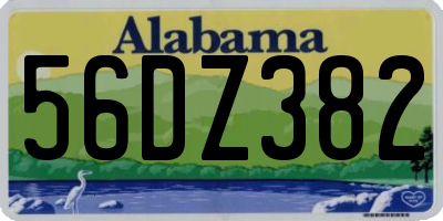 AL license plate 56DZ382