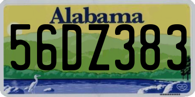 AL license plate 56DZ383