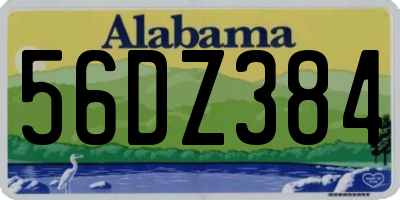AL license plate 56DZ384