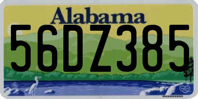 AL license plate 56DZ385