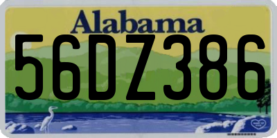 AL license plate 56DZ386