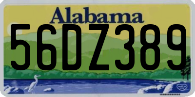 AL license plate 56DZ389