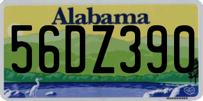 AL license plate 56DZ390