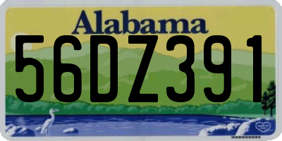 AL license plate 56DZ391