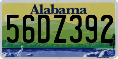 AL license plate 56DZ392
