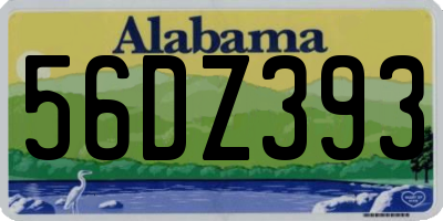 AL license plate 56DZ393