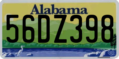 AL license plate 56DZ398