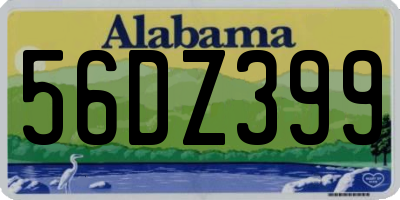 AL license plate 56DZ399