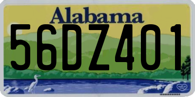 AL license plate 56DZ401