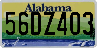 AL license plate 56DZ403