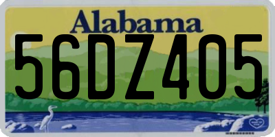 AL license plate 56DZ405