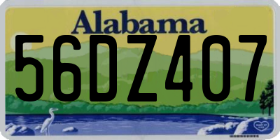AL license plate 56DZ407