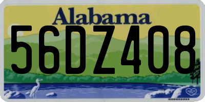 AL license plate 56DZ408