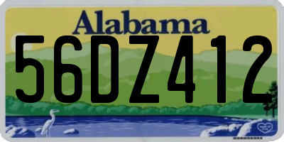 AL license plate 56DZ412