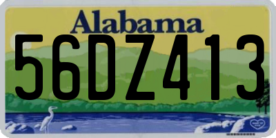 AL license plate 56DZ413
