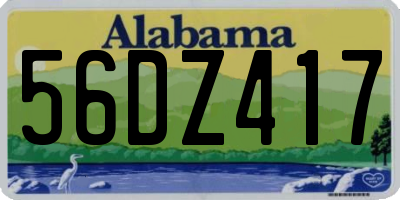 AL license plate 56DZ417