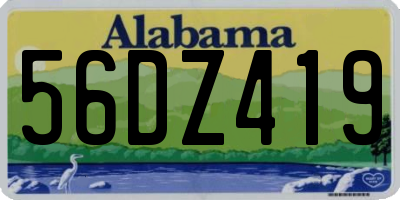 AL license plate 56DZ419