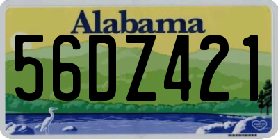 AL license plate 56DZ421