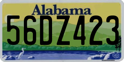 AL license plate 56DZ423