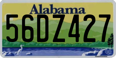 AL license plate 56DZ427