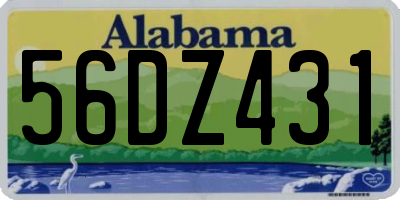 AL license plate 56DZ431