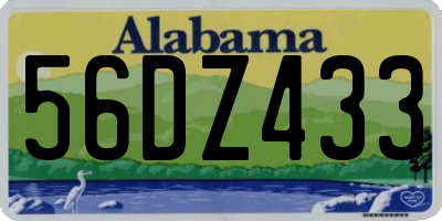 AL license plate 56DZ433