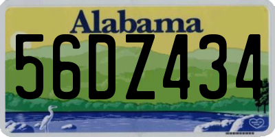 AL license plate 56DZ434