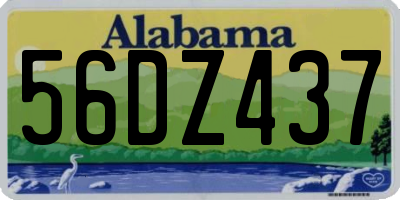 AL license plate 56DZ437