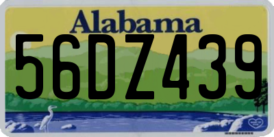AL license plate 56DZ439