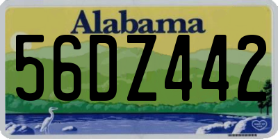 AL license plate 56DZ442