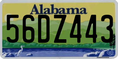 AL license plate 56DZ443