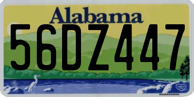 AL license plate 56DZ447
