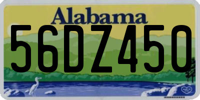 AL license plate 56DZ450