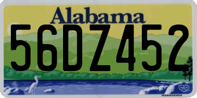 AL license plate 56DZ452