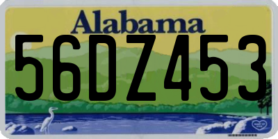 AL license plate 56DZ453