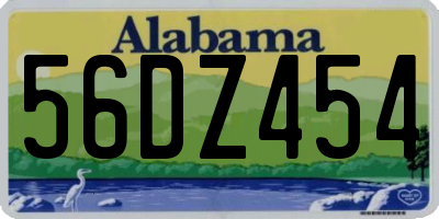 AL license plate 56DZ454