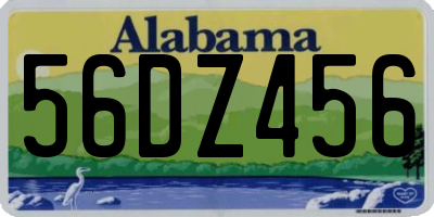 AL license plate 56DZ456