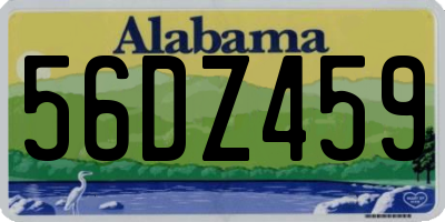 AL license plate 56DZ459