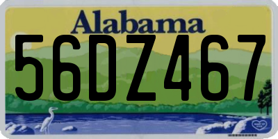 AL license plate 56DZ467