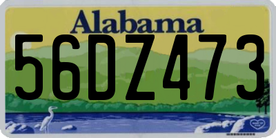 AL license plate 56DZ473