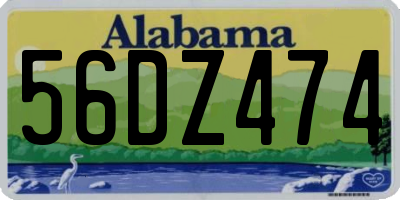 AL license plate 56DZ474