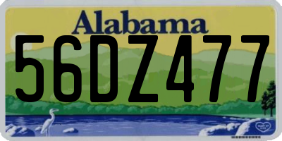 AL license plate 56DZ477