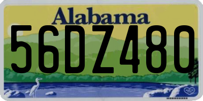 AL license plate 56DZ480