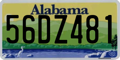 AL license plate 56DZ481