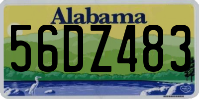 AL license plate 56DZ483