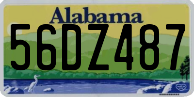 AL license plate 56DZ487