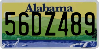 AL license plate 56DZ489